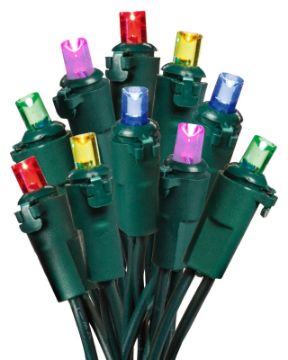 Hometown Holidays U15E302K Light Set, Christmas, 120 V, 4.8 W, 70-Lamp, LED Lamp, 25,000 hr Average