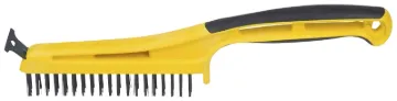 HYDE 46806 Wire Stripping Brush with Scraper, 5-1/4 in L x 1/2 in W Brush, Carbon Steel Trim