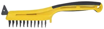 HYDE 46805 Wire Stripping Brush with Scraper, 5 in L x 1-1/4 in W Brush, Carbon Steel Trim