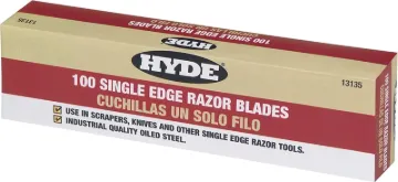 HYDE 13135 Razor Blade, Single-Edge Blade, Steel Blade