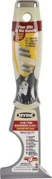 HYDE 06920 Multi-Tool, 2-1/2 in W Blade, Single-Edge Blade, HCS Blade, Polypropylene Handle, Soft-Gr