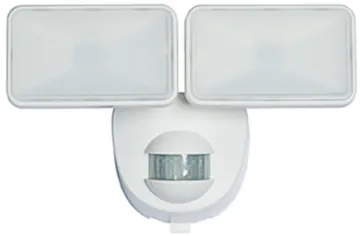 Heath Zenith HZ-7161-WH Motion Activated Security Light, 2-Lamp, LED Lamp, 400 Lumens, 5000 K Color