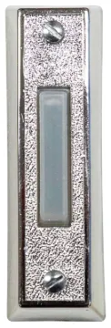 Heath Zenith SL-358-02 Pushbutton, Wired, Metal, Silver, Lighted