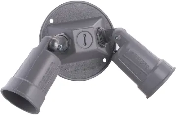 HUBBELL 5625-0 Combination Cover, 4-1/8 in Dia, 3.336 in L, 8 in W, Round, Metal, Gray, Powder-Coate