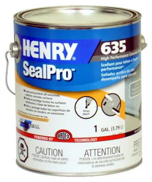 HENRY 635 SealPro 16376 Concrete Sealant, Liquid, Clear
