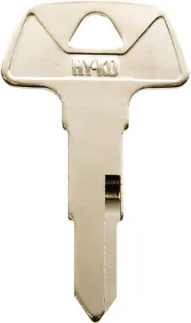 HY-KO 11010HD74 Key Blank, Brass, Nickel, For: Honda's Motorcycle