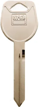 HY-KO 11010MIT6 Automotive Key Blank, Brass, Nickel, For: Mitsubishi Vehicle Locks