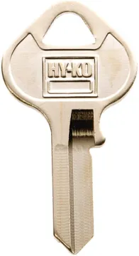 HY-KO 11010MH1 Key Blank, Brass, Nickel, For: Master Cabinet, House Locks and Padlocks
