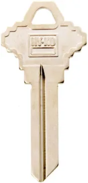 HY-KO 11010SC9 Key Blank, Brass, Nickel, For: Schlage Cabinet, House Locks and Padlocks
