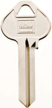 HY-KO 11010RU46 Key Blank, Brass, Nickel, For: Russwin and Corbin Cabinet, House Locks and Padlocks