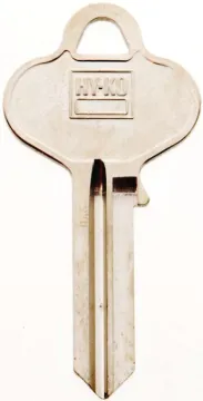 HY-KO 11010RU4 Key Blank, Brass, Nickel, For: Russwin and Corbin Cabinet, House Locks and Padlocks