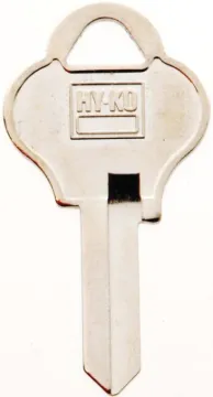 HY-KO 11010PA2 Key Blank, Brass, Nickel, For: Pado Cabinet, House Locks and Padlocks