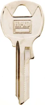 HY-KO 11010NA24 Key Blank, Brass, Nickel, For: National Cabinet, House Locks and Padlocks
