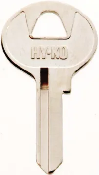 HY-KO 11010M3 Key Blank, Brass, Nickel, For: Master Cabinet, House Locks and Padlocks