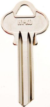 HY-KO 11010L4 Key Blank, Brass, Nickel, For: Lockwood Cabinet, House Locks and Padlocks