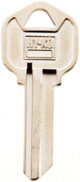 HY-KO 11010KW1 Key Blank, Brass, Nickel, For: Kwikset Cabinet, House Locks and Padlocks