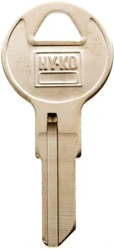 HY-KO 11010IL9 Key Blank, Brass, Nickel, For: Illinois Cabinet, House Locks and Padlocks