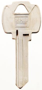 HY-KO 11010FA3 Key Blank, Brass, Nickel, For: Falcon Cabinet, House Locks and Padlocks
