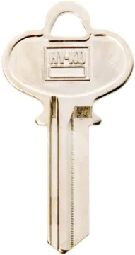 HY-KO 11010DE5 Key Blank, Brass, Nickel, For: Dexter Cabinet, House Locks and Padlocks