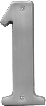 HY-KO Prestige Series BR-51SN/1 House Number, Character: 1, 5 in H Character, Nickel Character, Soli