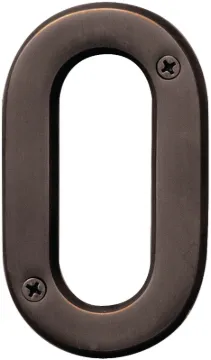 HY-KO Prestige Series BR-42OWB/0 House Number, Character: 0, 4 in H Character, Bronze Character, Sol