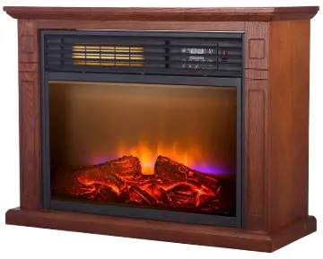 Comfort Glow Real Flame QF4570R Electric Fireplace, 29 in OAW, 11 in OAD, 22.7 in OAH, 4600 Btu Heat