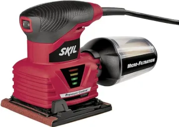SKIL 7292-02 Palm Sander, 2 A, 1/4 in Sheet, Includes: (1) Paper Punch Plate and (1) 7292-02 Sheet P