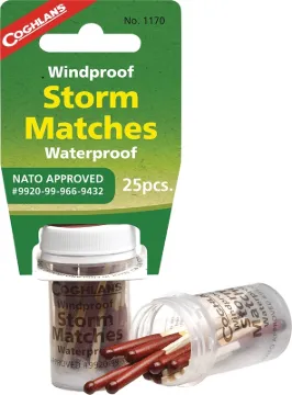 COGHLAN'S 1170 Windproof/Waterproof Storm Matches, 20-Stick