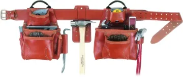 CLC Tool Works Signature Series 21448 Tool Belt, 29 to 46 in Waist, Leather, Tan, 15-Pocket