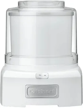 Cuisinart ICE-21 Frozen Yogurt, 1-1/2 qt, 120 W, Plastic Housing Material, White