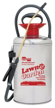 CHAPIN Lawn & Garden Series 31440 Compression Sprayer, 2 gal Tank, Stainless Steel Tank, 42 in L Hos