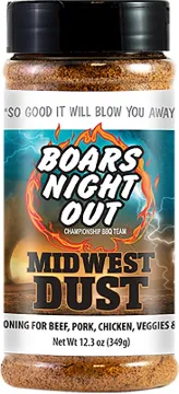 BOAR'S NIGHT OUT Championship BBQ Series OW86540 BBQ Rub, Midwest Dust Flavor, 12.3 oz
