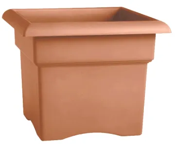 Bloem Veranda Square 57018C Deck Box Planter, 18 in W, 18 in D, Square, Veranda Design, Plastic/Resi