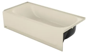 BOOTZ Aloha 011-4364-06/2364 Bathtub, 60 in L, 30 in W, 14-1/4 in H, Porcelain/Steel, Bone, Rectangu