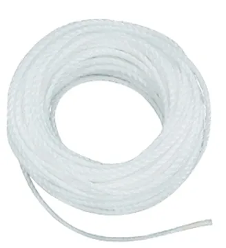 BARON 54807 Rope, 1/4 in Dia, 100 ft L, 133 lb Working Load, Nylon/Poly, White