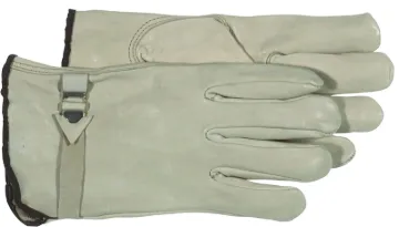 BOSS 4070S Driver Gloves, S, Keystone Thumb, Open Cuff, Cowhide Leather, Tan
