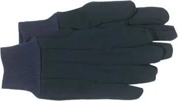 BOSS 4020-L Regular Weight Work Gloves, Unisex, L, Straight Thumb, Knit Wrist Cuff, Cotton/Poly, Bro
