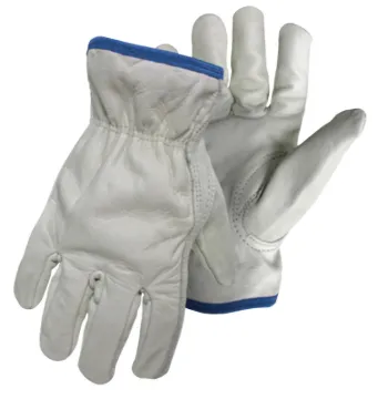 BOSS 4063L Gloves, L, Keystone Thumb, Open, Shirred Elastic Back Cuff, Buffalo Leather
