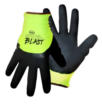 BOSS Arctic Blast 7845-M Gloves, M, Knit Wrist Cuff, Latex/Nylon, Green