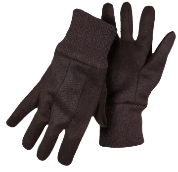 BOSS 4020-12 General-Purpose Jersey Gloves, L, Knit Wrist Cuff, Cotton, Brown