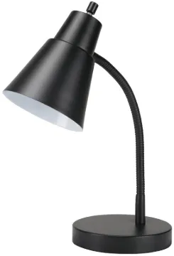 Boston Harbor TL-TB-170-BK-3L Flexible Desk Lamp, 120 V, 60 W, 1-Lamp, CFL Lamp, Black Fixture, Blac