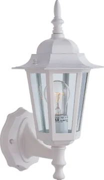 Boston Harbor AL8041-WH3L Outdoor Wall Lantern, 120 V, 60 W, A19 or CFL Lamp, Aluminum Fixture, Whit