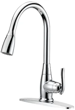 Boston Harbor Pull-Down Kitchen Faucet, Chrome