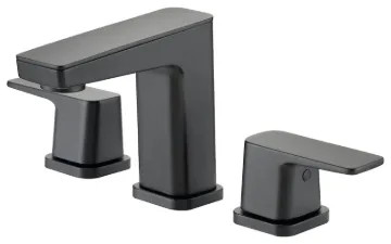 Boston Harbor Lavatory Faucet, 1.2 gpm, 2-Faucet Handle, 3-Faucet Hole, Brass/Zinc/Plastic, Matte Bl