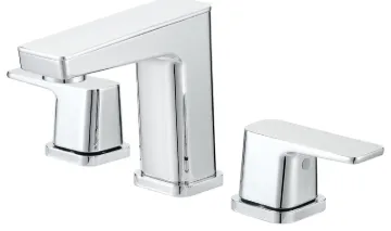 Boston Harbor Lavatory Faucet, 1.2 gpm, 2-Faucet Handle, 3-Faucet Hole, Brass/Zinc/Plastic, Chrome P