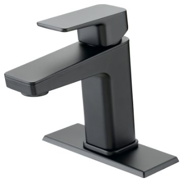 Boston Harbor Lavatory Faucet, 1.2 gpm, 1-Faucet Handle, 1, 3-Faucet Hole, Metal/Plastic, Matte Blac