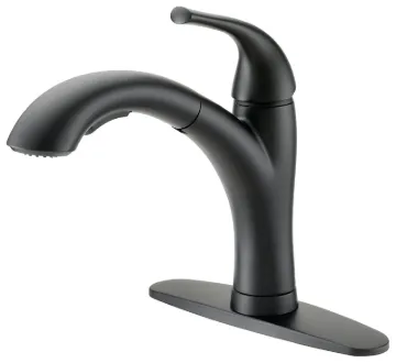 Boston Harbor Pull-Out Kitchen Faucet, 1.8 gpm, 1-Faucet Handle, 1, 3-Faucet Hole, Metal/Plastic, Ma