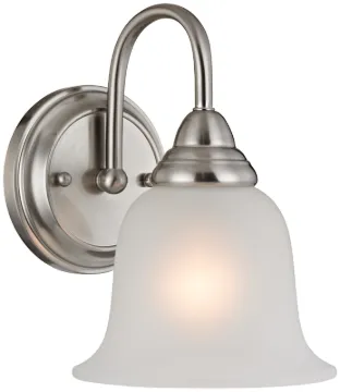 Boston Harbor LYB130928-1VL-BN Wall Sconce, 60 W, 1-Lamp, A19 or CFL Lamp, Steel Fixture, Brushed Ni