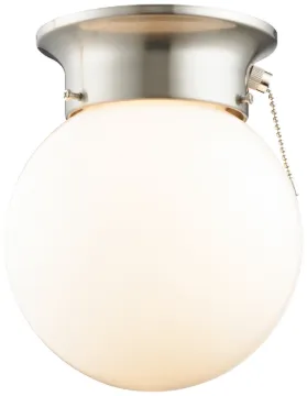 Boston Harbor F3015-3375-BN Ceiling Light Fixture, 0.5 A, 120 V, 60 W, 1-Lamp, A19 or CFL Lamp, Meta