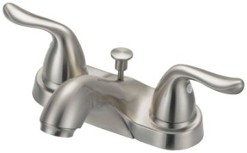 Boston Harbor Lavatory Faucet, 1.2 gpm, 2-Faucet Handle, 3-Faucet Hole, Metal, Brushed Nickel